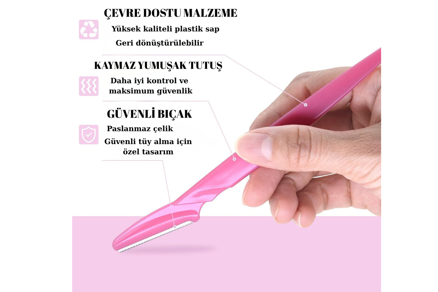 Yüz Kaş Tüy Alma Ustura Kalemi