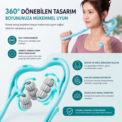 Profesyonel Kas Gevşetici Rahatlatıcı 6 tekerli Masaj Aleti
