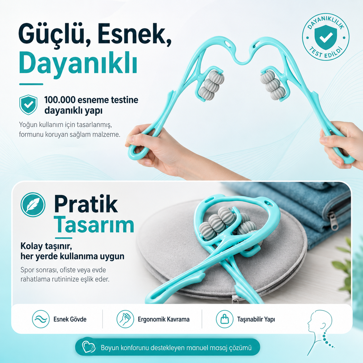 Profesyonel Kas Gevşetici Rahatlatıcı 6 tekerli Masaj Aleti