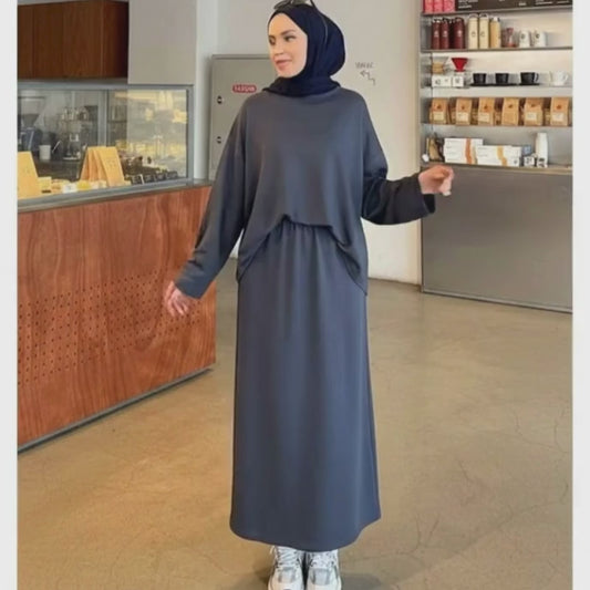 ArsenaBeauty  Kristal Etekli Takım Antrasit