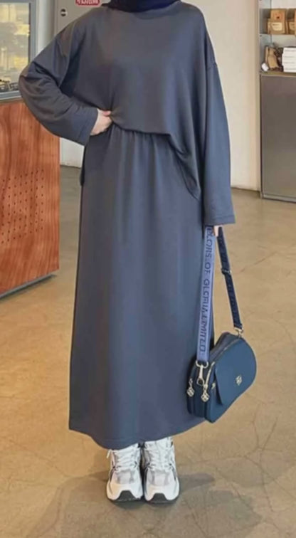 ArsenaBeauty  Kristal Etekli Takım Antrasit